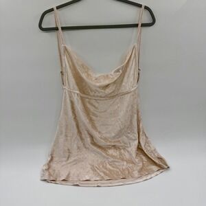 Intimately Free People All Night Velvet Tunic Champagne OB1579535 Size Large NEW